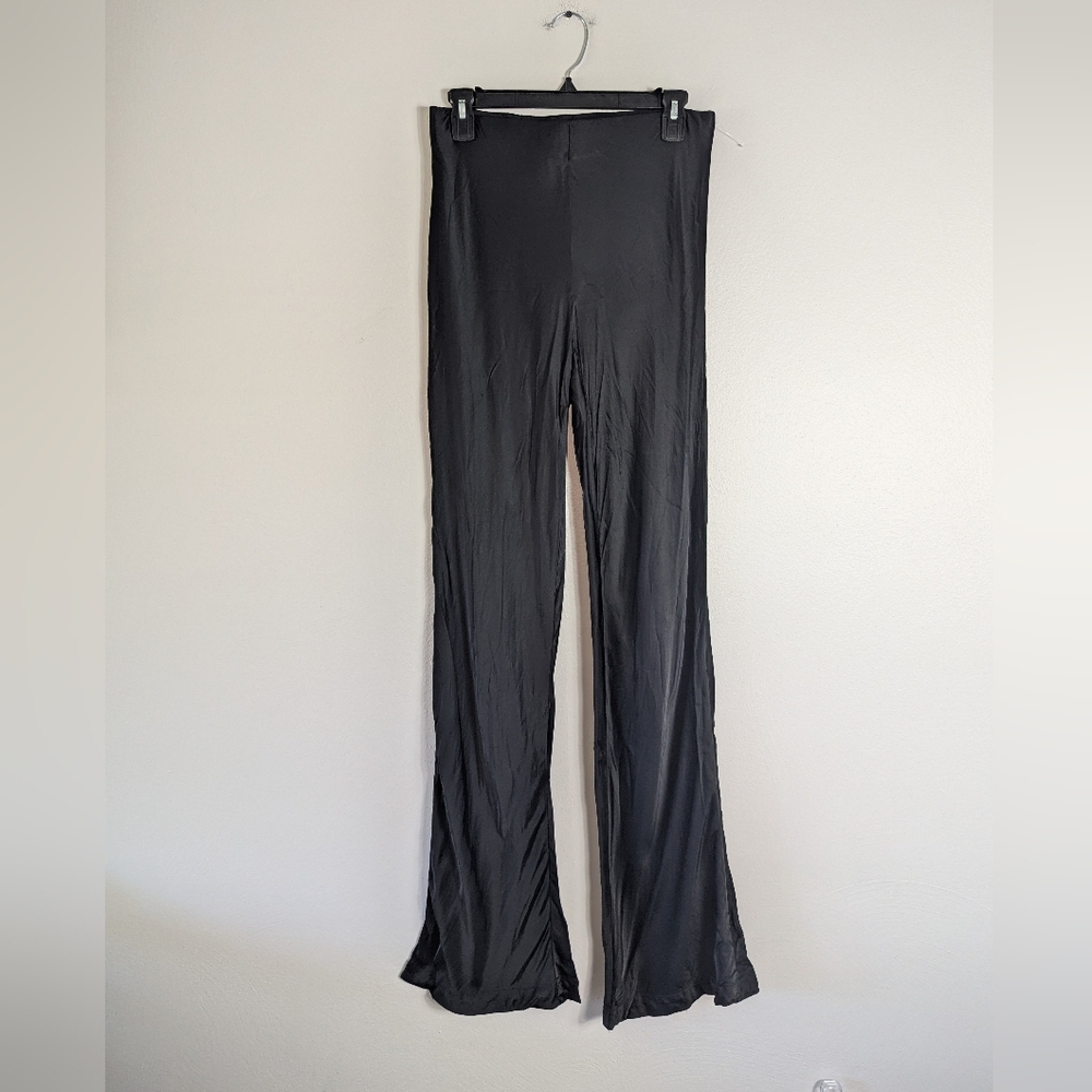 S The Noli Shop Black Satin Pull On Pants